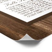 Poster Monogramme de pays Arbre et Mariage de bois Tablea (Coin)