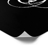 POSTER MONOGRAMME DE ROSE ROSE BELLE (Coin)