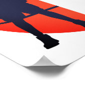 Poster Monogramme de scission de basket-ball de garçon pe (Coin)