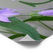 Poster Monogramme de votre initiale Nom Fleurs de Lys (Coin)