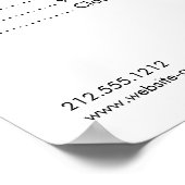 Poster Monogramme du salon de ongles sur Parties scintill (Coin)