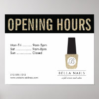 Monogramme du salon de ongles sur Parties scintill