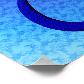 Poster Monogramme élégant de Bluebird Initial C (Coin)