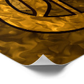 Poster Monogramme Élégant Initiale C Fleur de Pivoine en  (Coin)