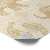 Poster Monogramme | Elephant Khaki Motif de caravane (Coin)