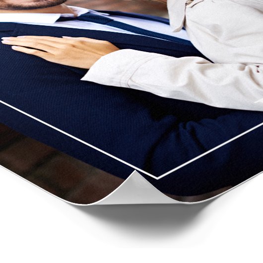 Poster Monogramme encadré moderne (Coin)