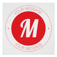 Monogramme et Modèle de texte circulaire personnal