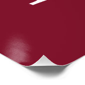 Poster Monogramme et nom personnalisés (Coin)