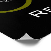 Poster Monogramme et nom Symbole de réception de mariage (Coin)