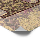 Poster Monogramme floral initial B élégant (Coin)