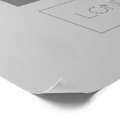 Poster Monogramme Gris Attrayant Uni (Coin)