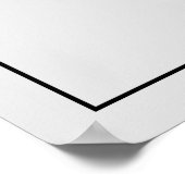 Poster Monogramme gris clair simple Mariage élégant (Coin)