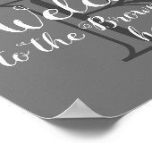 Poster monogramme gris et blanc (Coin)