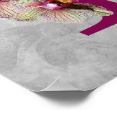 Poster Monogramme Initial Élégant Orchidée I Personnalisé (Coin)
