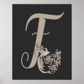 Poster Monogramme initial F (Devant)