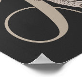 Poster Monogramme initial G élégant (Coin)