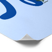 Poster Monogramme initial M de papillon de chat de Siamès (Coin)