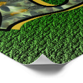 Poster Monogramme Initiale E Art Floral de Marguerites (Coin)