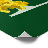 Poster Monogramme jonquille initiale E (Coin)