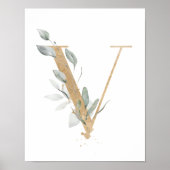 Poster Monogramme Lettre V (Devant)