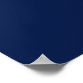 Poster Monogramme Lettres Initiales Or & Bleu Simple (Coin)