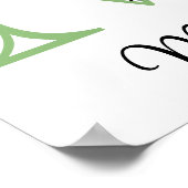 Poster Monogramme M Lavande Eucalyptus pour la nurserie (Coin)