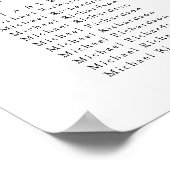 Poster Monogramme Mariage en feuille d'olive 9 Cartes de  (Coin)