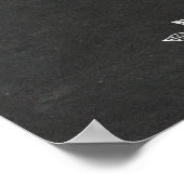 Poster Monogramme mariage panneau Chalkboard moderne (Coin)