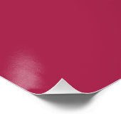 Poster Monogramme minimaliste rose cerise rose (Coin)