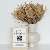 Poster Monogramme moderne mariage de lune de miel code QR