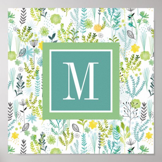 Poster Monogramme | Motif sauvage et libre (Devant)