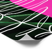 Poster Monogramme Neon Arches Tropical Palm Leaf Mariage (Coin)