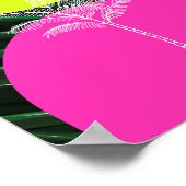 Poster Monogramme Neon Arches Tropical Palm Tree Mariage (Coin)