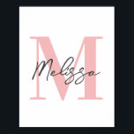 Poster Monogramme original moderne sur mesure<br><div class="desc">Créez votre propre impression initiale personnalisée avec un monogramme élégant et une typographie de script moderne.</div>