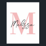 Poster Monogramme original moderne sur mesure<br><div class="desc">Créez votre propre impression initiale personnalisée avec un monogramme élégant et une typographie de script moderne.</div>