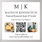 Poster Monogramme ou ajouter un logo Business QR Code 2 P (Devant)