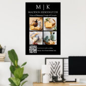 Poster Monogramme ou ajouter un logo Business QR Code 4 P (Bureau à domicile)