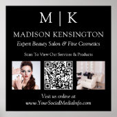 Poster Monogramme ou ajouter un logo Business QR Code pho (Devant)
