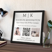 Poster Monogramme ou ajouter un logo Business QR Code Pho