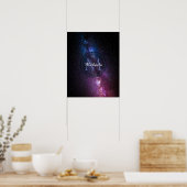 Poster Monogramme personnalisable à voie lactée (Cuisine)