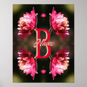 Poster Monogramme personnalisé avec votre initiale et nom