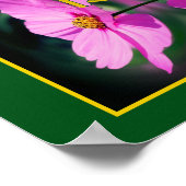 Poster Monogramme personnalisé initial nom Cosmos rose (Coin)