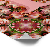 Poster Monogramme personnalisé initial nom Daisy art flor (Coin)