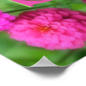 Poster Monogramme personnalisé initial prénom Fleurs rose (Coin)