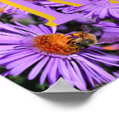 Poster Monogramme personnalisé initiale nom abeille à mie (Coin)