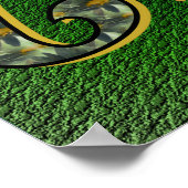 Poster Monogramme personnalisé initiales C Daisies (Coin)
