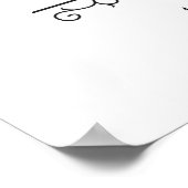 Poster Monogramme Personnalisé Nom de famille feuilles de (Coin)