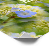 Poster Monogramme personnalisé Votre initiale Nom Fleur d (Coin)
