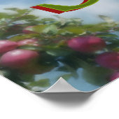 Poster Monogramme personnalisé Votre initiale Nom Pommes (Coin)