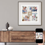 Poster Monogramme Photo Collage Meilleur papa Jamais<br><div class="desc">Poster photo Collage personnalisé, que vous pouvez avoir encadré, pour le meilleur papa jamais. Le modèle est mis en place pour vous permettre d'ajouter 4 de vos photos préférées, l'année et le début. Un grand cadeau pour la fête des pères, l'anniversaire ou comme gardien d'un événement ou d'une réalisation personnelle....</div>
